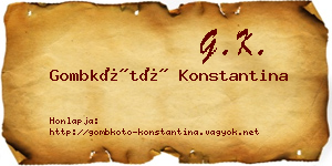 Gombkötő Konstantina névjegykártya